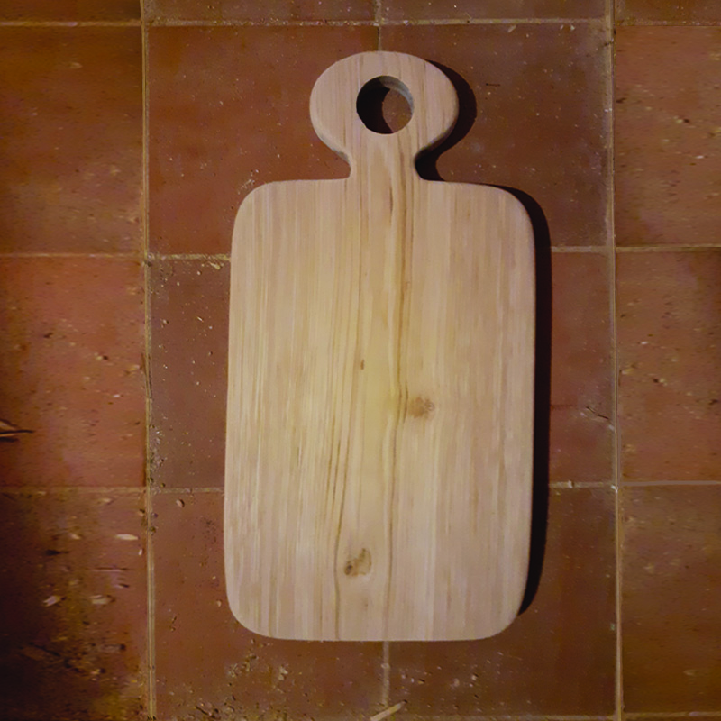 planche à découper trou rond